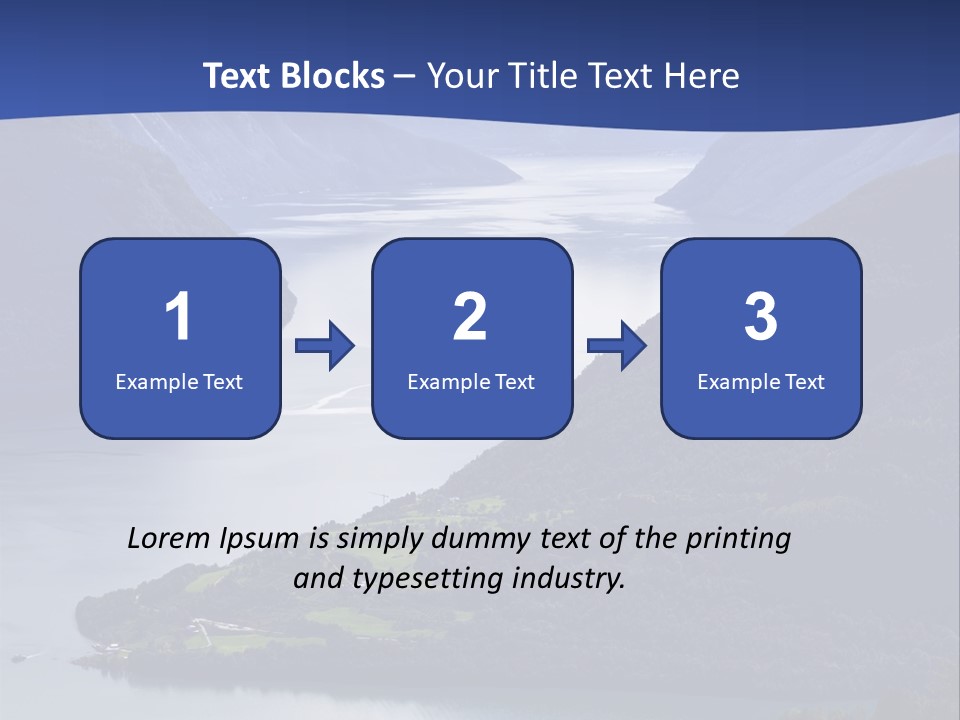 Geirangerfjord Grass Sognefjord PowerPoint Template
