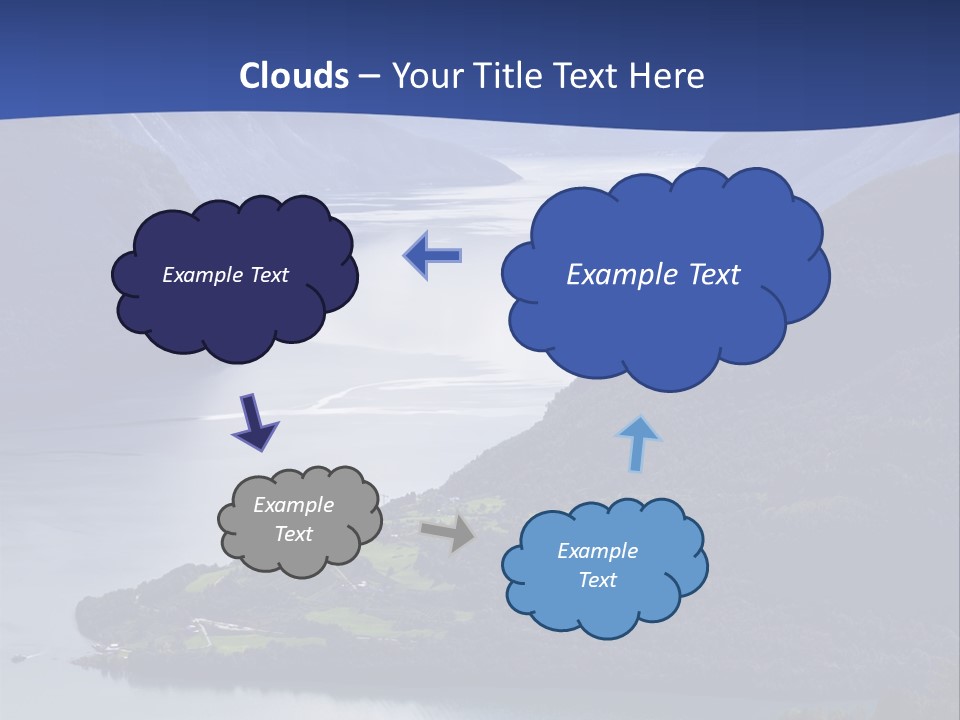 Geirangerfjord Grass Sognefjord PowerPoint Template
