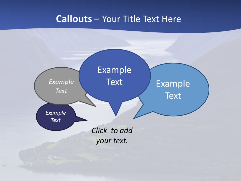 Geirangerfjord Grass Sognefjord PowerPoint Template