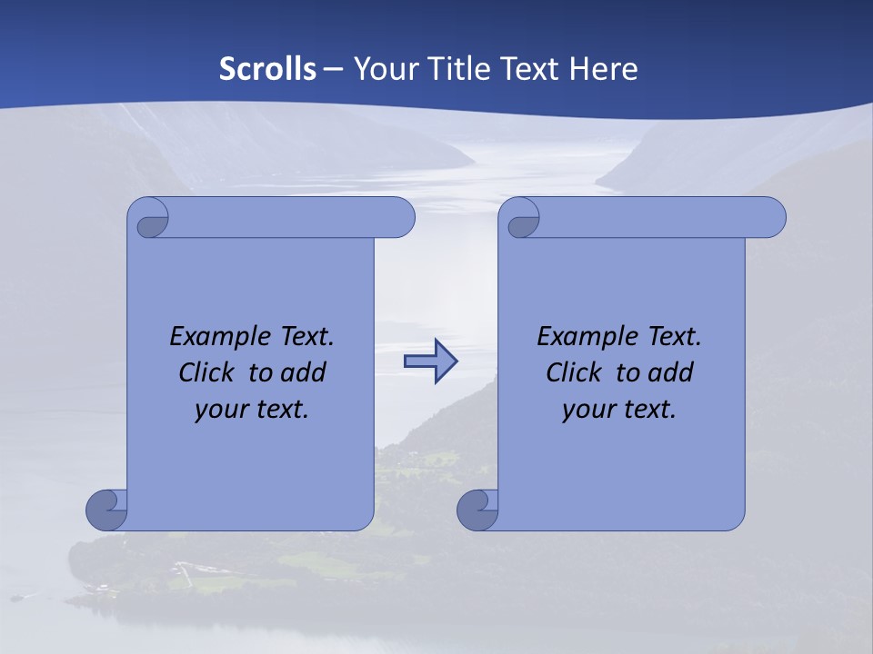 Geirangerfjord Grass Sognefjord PowerPoint Template