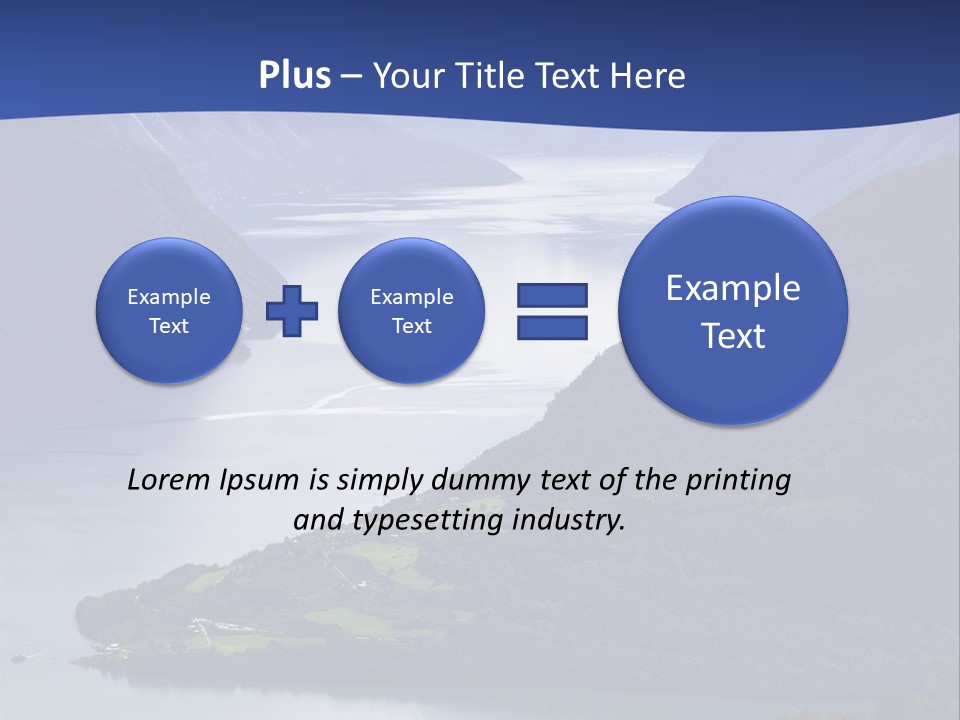 Geirangerfjord Grass Sognefjord PowerPoint Template