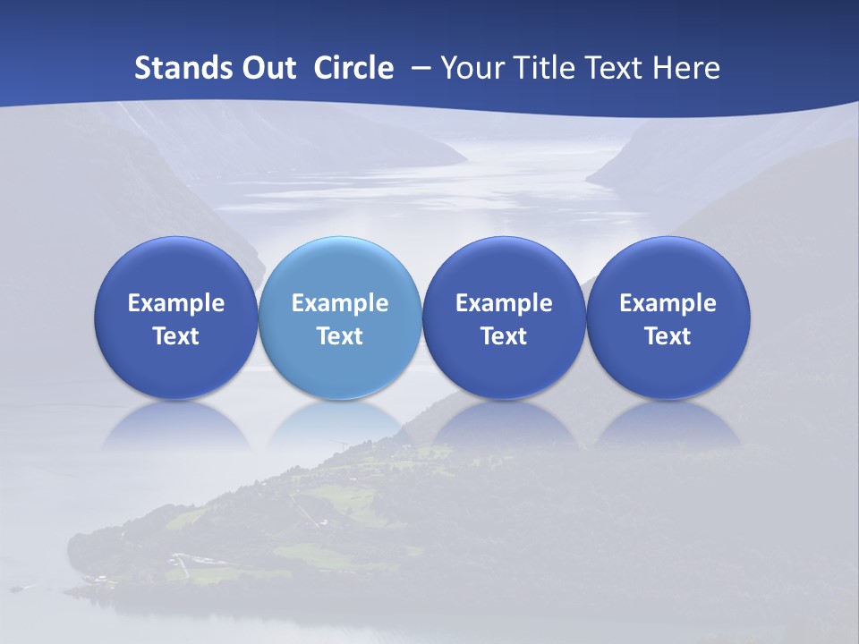 Geirangerfjord Grass Sognefjord PowerPoint Template