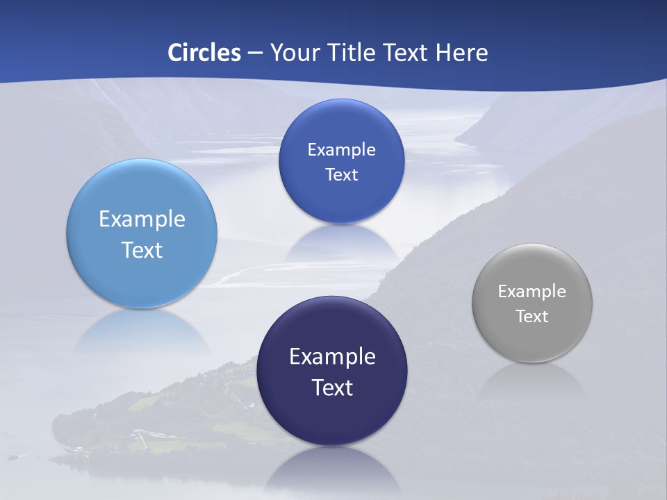 Geirangerfjord Grass Sognefjord PowerPoint Template