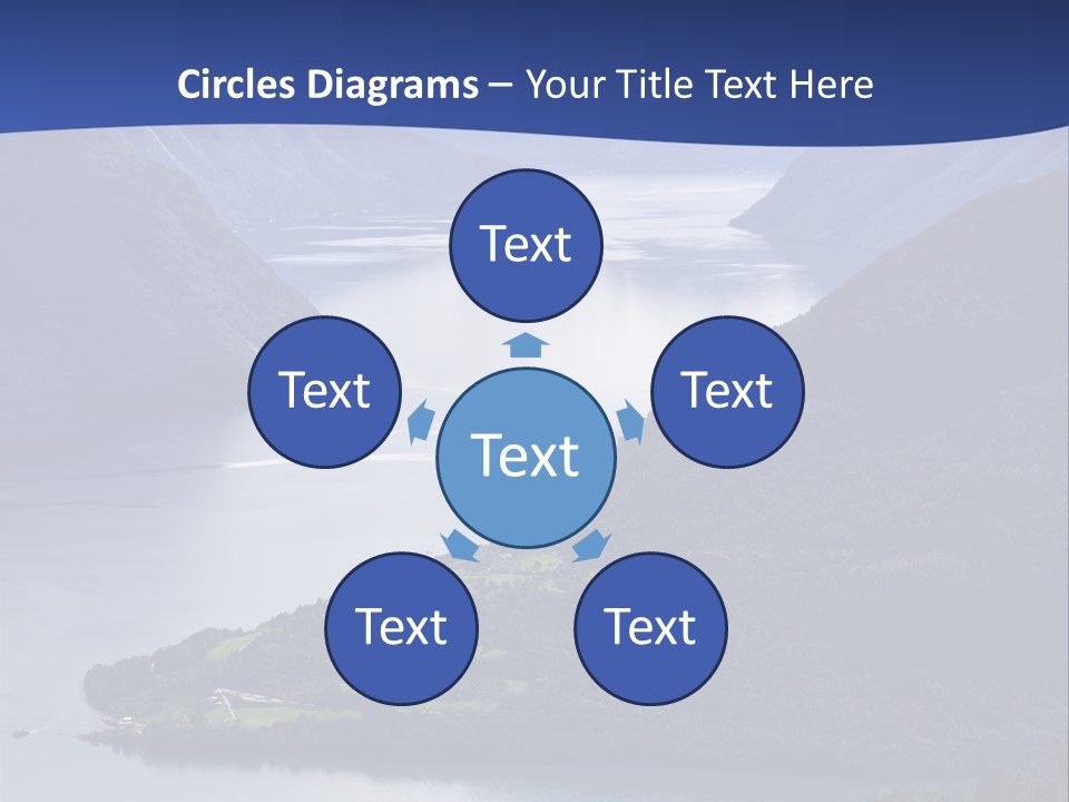 Geirangerfjord Grass Sognefjord PowerPoint Template