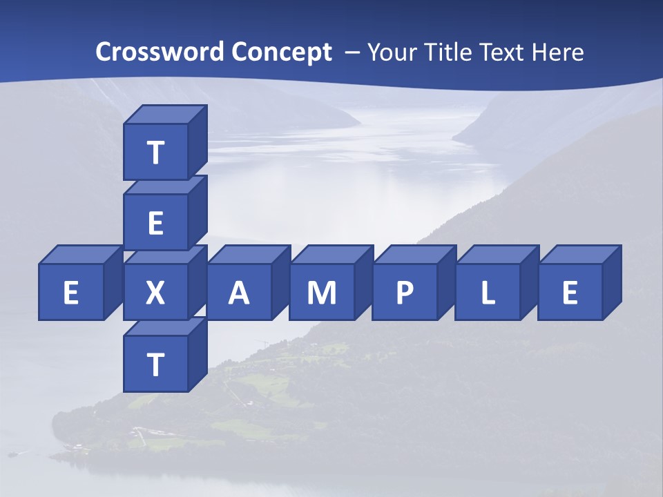 Geirangerfjord Grass Sognefjord PowerPoint Template