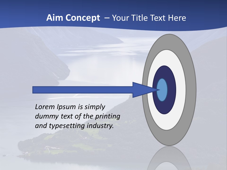 Geirangerfjord Grass Sognefjord PowerPoint Template