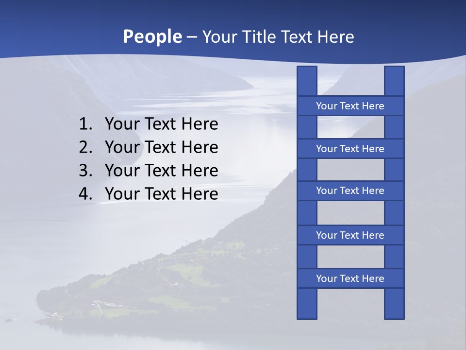Geirangerfjord Grass Sognefjord PowerPoint Template