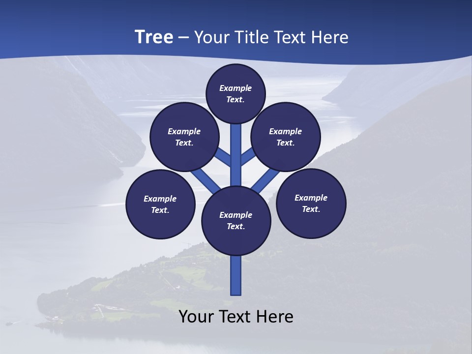 Geirangerfjord Grass Sognefjord PowerPoint Template