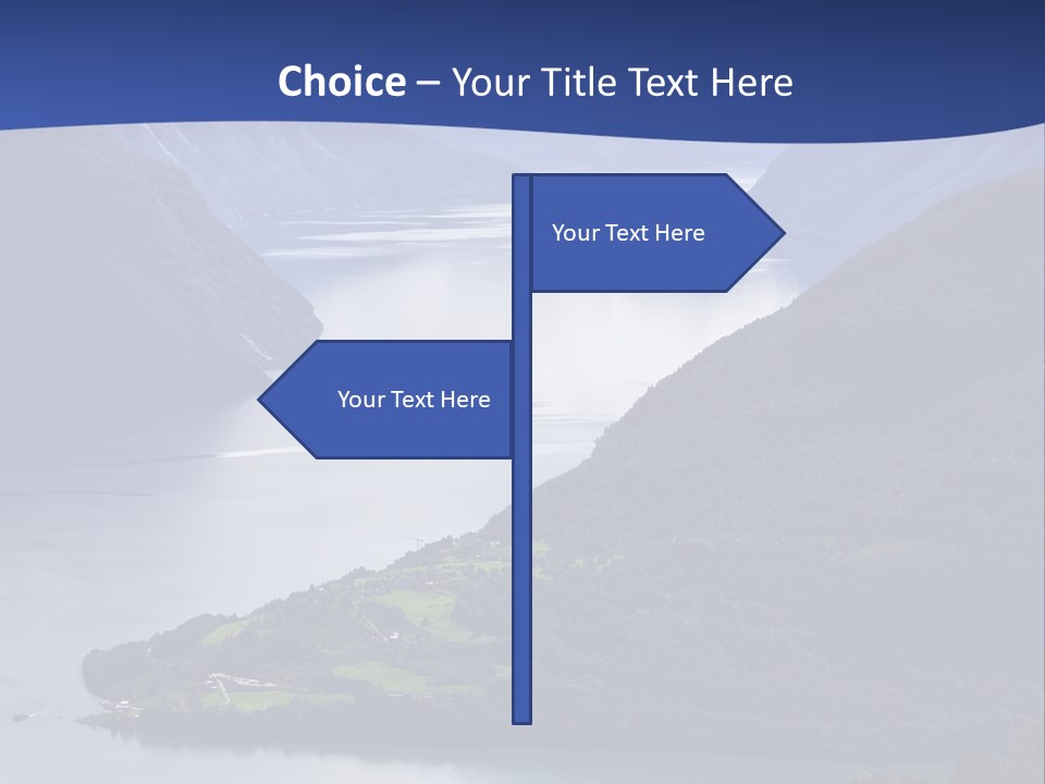 Geirangerfjord Grass Sognefjord PowerPoint Template