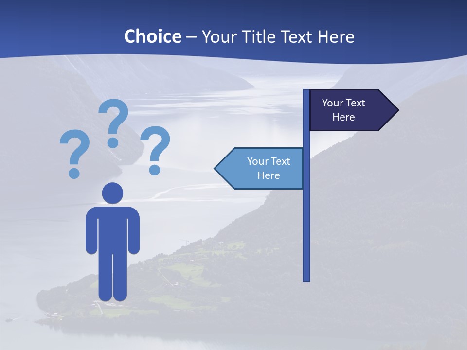 Geirangerfjord Grass Sognefjord PowerPoint Template