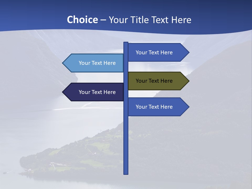 Geirangerfjord Grass Sognefjord PowerPoint Template