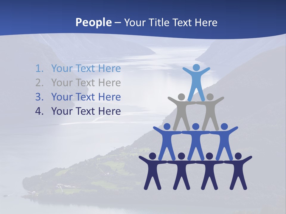 Geirangerfjord Grass Sognefjord PowerPoint Template