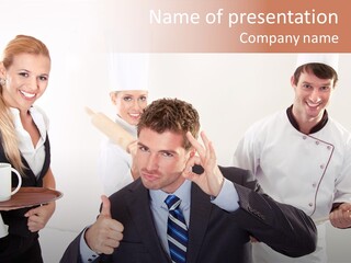 Professional Men Staff PowerPoint Template