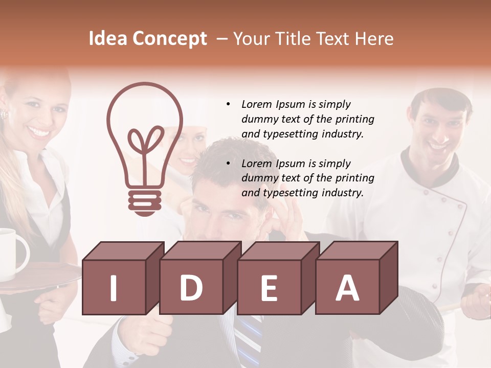 Professional Men Staff PowerPoint Template