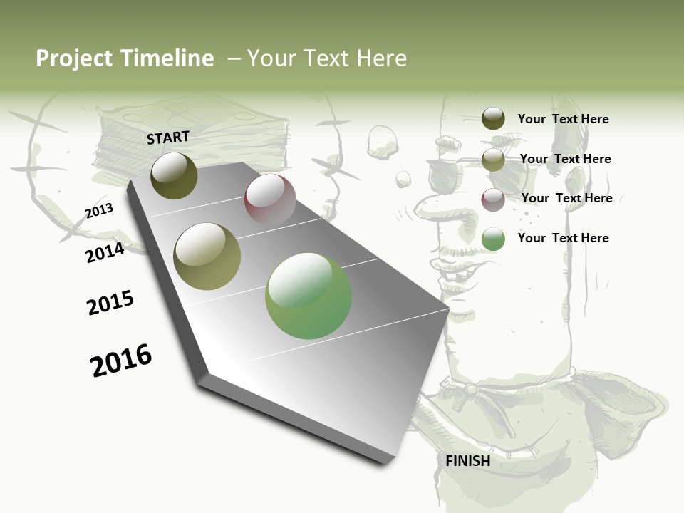 Risk Sunglasses Hand PowerPoint Template