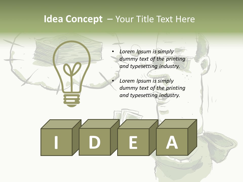 Risk Sunglasses Hand PowerPoint Template