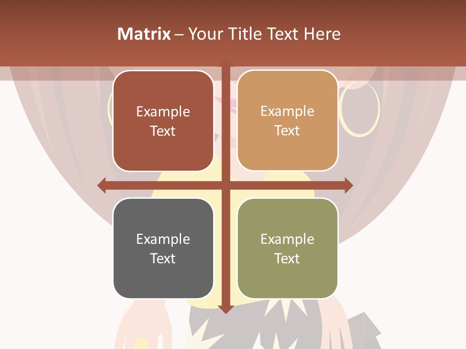 A Girl With Brown Hair Is Standing Next To A Wall PowerPoint Template