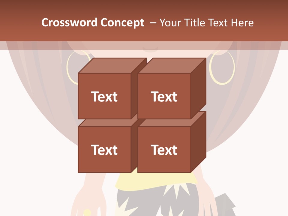 A Girl With Brown Hair Is Standing Next To A Wall PowerPoint Template