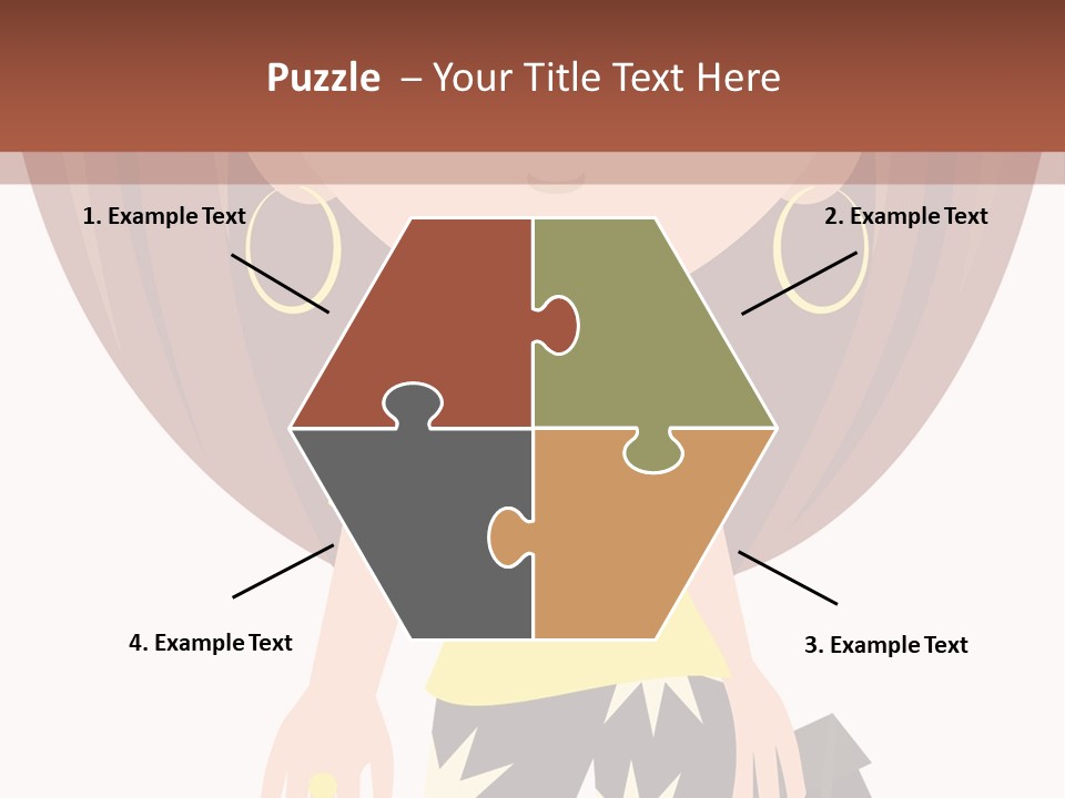 A Girl With Brown Hair Is Standing Next To A Wall PowerPoint Template