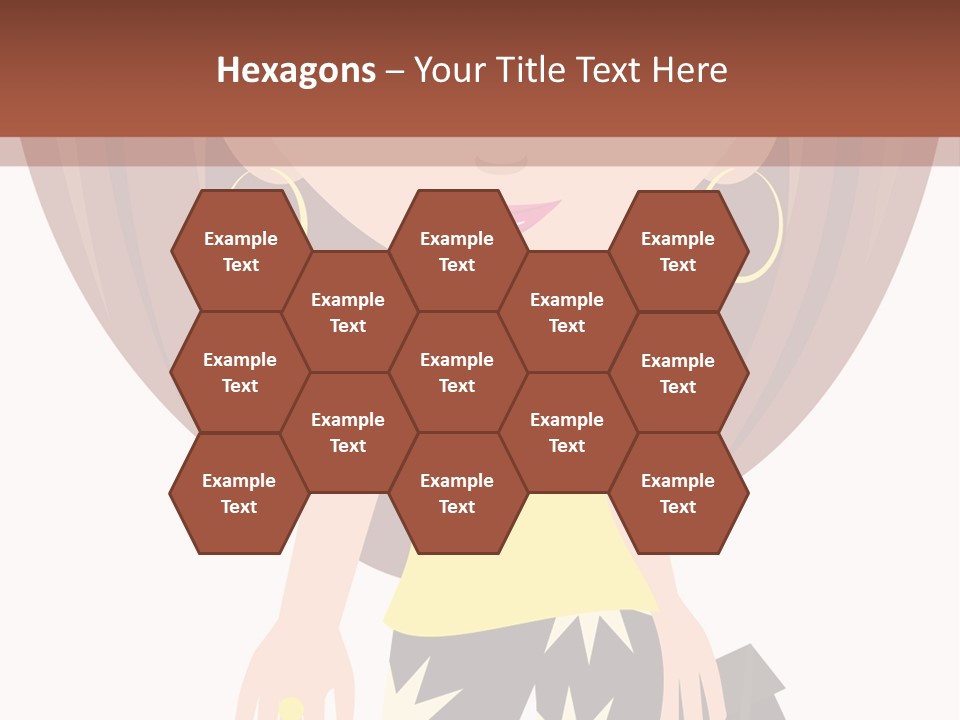 A Girl With Brown Hair Is Standing Next To A Wall PowerPoint Template