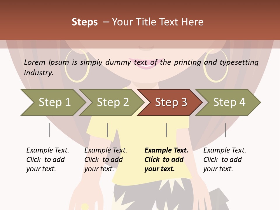 A Girl With Brown Hair Is Standing Next To A Wall PowerPoint Template