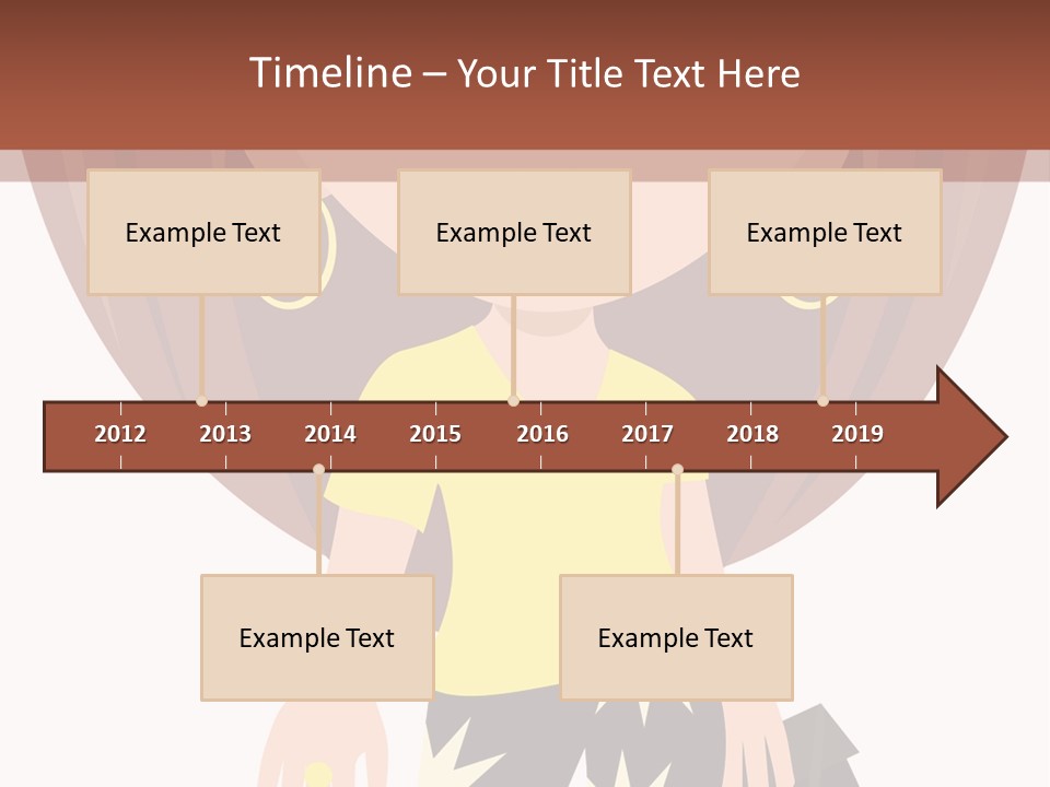 A Girl With Brown Hair Is Standing Next To A Wall PowerPoint Template