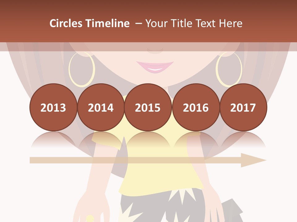 A Girl With Brown Hair Is Standing Next To A Wall PowerPoint Template