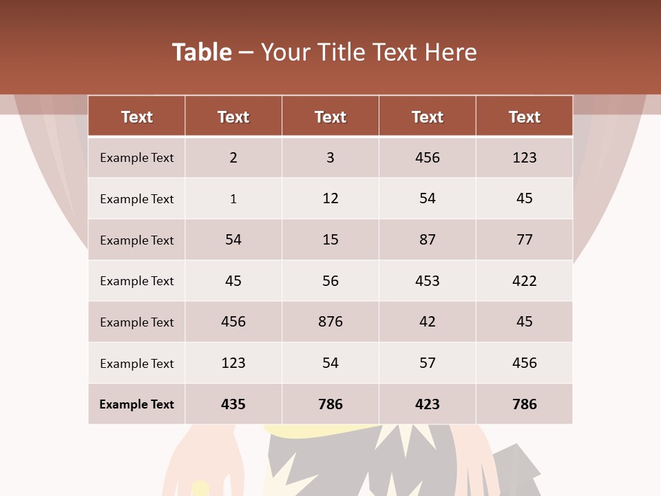 A Girl With Brown Hair Is Standing Next To A Wall PowerPoint Template