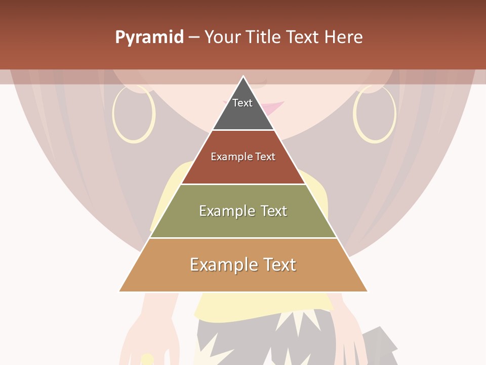 A Girl With Brown Hair Is Standing Next To A Wall PowerPoint Template