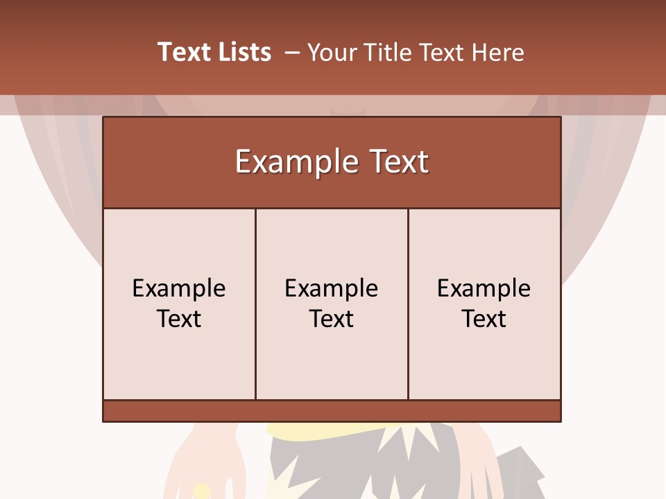 A Girl With Brown Hair Is Standing Next To A Wall PowerPoint Template