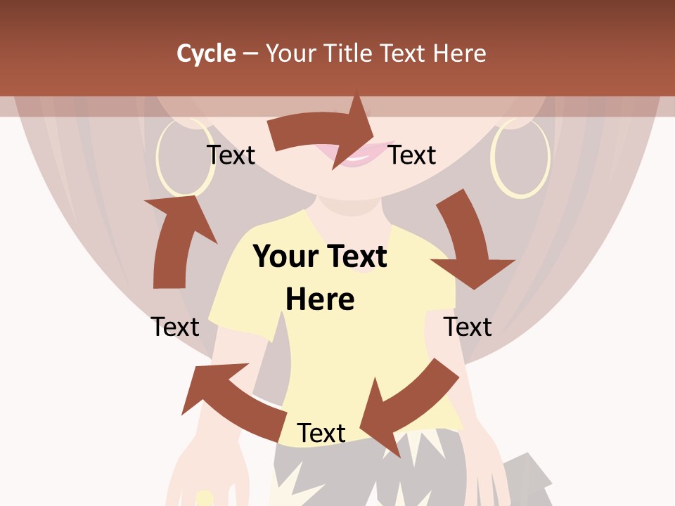 A Girl With Brown Hair Is Standing Next To A Wall PowerPoint Template