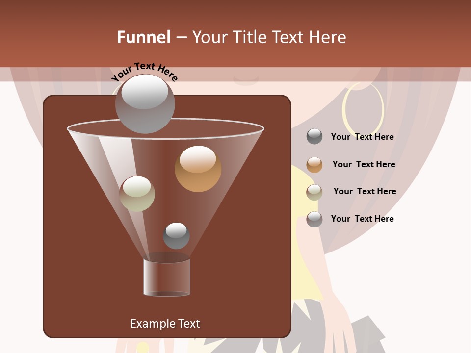 A Girl With Brown Hair Is Standing Next To A Wall PowerPoint Template