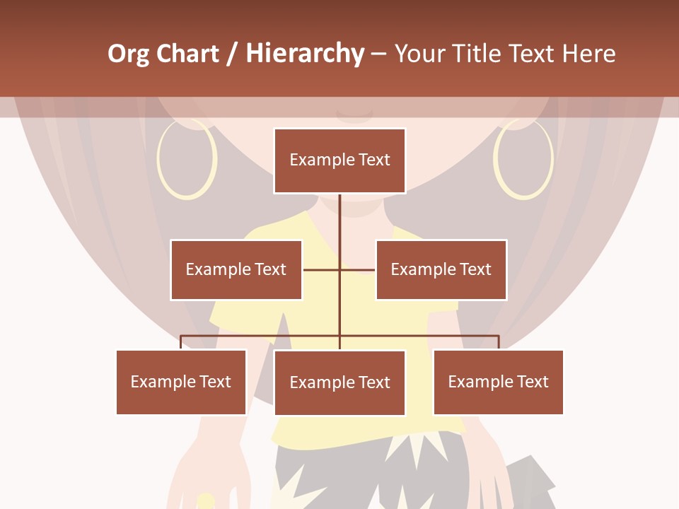 A Girl With Brown Hair Is Standing Next To A Wall PowerPoint Template