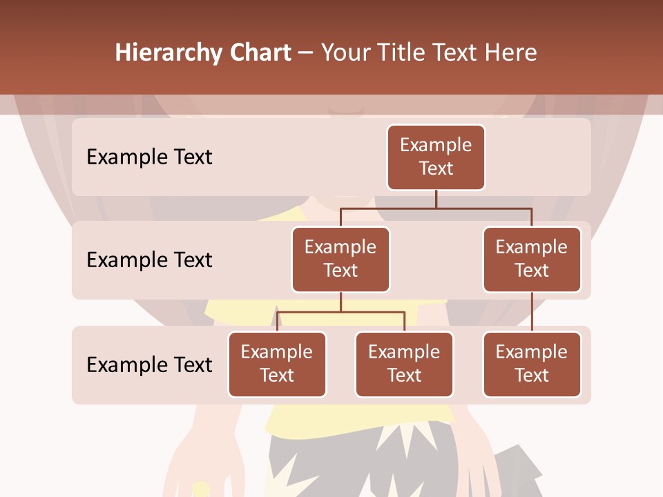 A Girl With Brown Hair Is Standing Next To A Wall PowerPoint Template