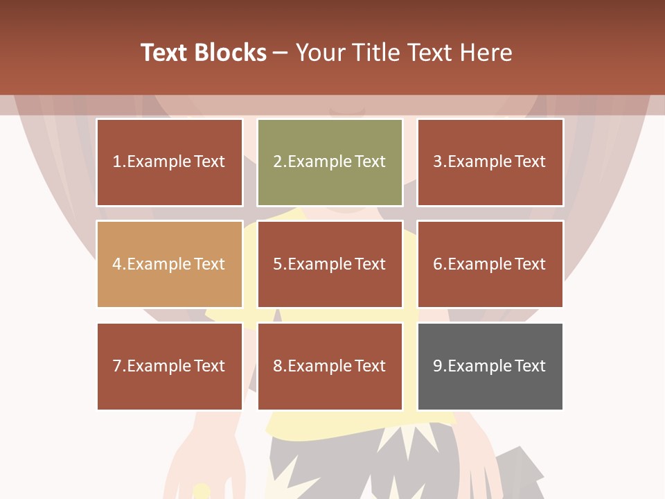 A Girl With Brown Hair Is Standing Next To A Wall PowerPoint Template