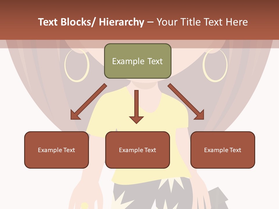 A Girl With Brown Hair Is Standing Next To A Wall PowerPoint Template