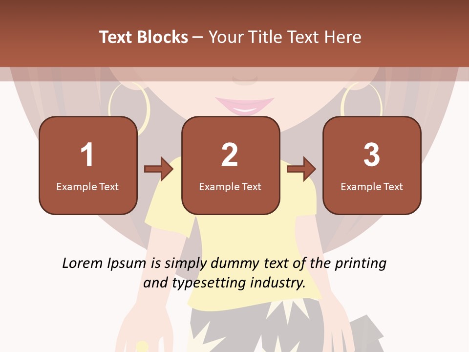 A Girl With Brown Hair Is Standing Next To A Wall PowerPoint Template