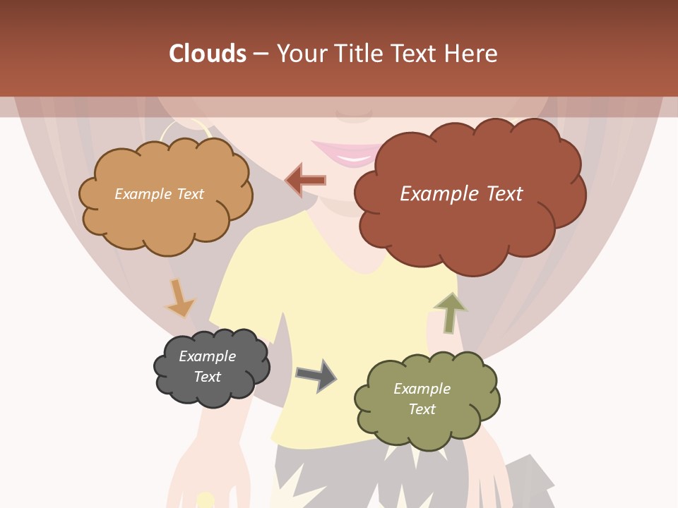 A Girl With Brown Hair Is Standing Next To A Wall PowerPoint Template