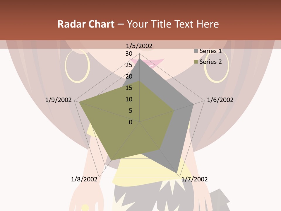 A Girl With Brown Hair Is Standing Next To A Wall PowerPoint Template