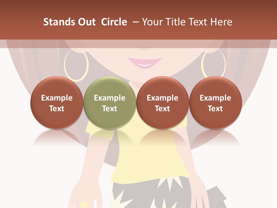 A Girl With Brown Hair Is Standing Next To A Wall PowerPoint Template