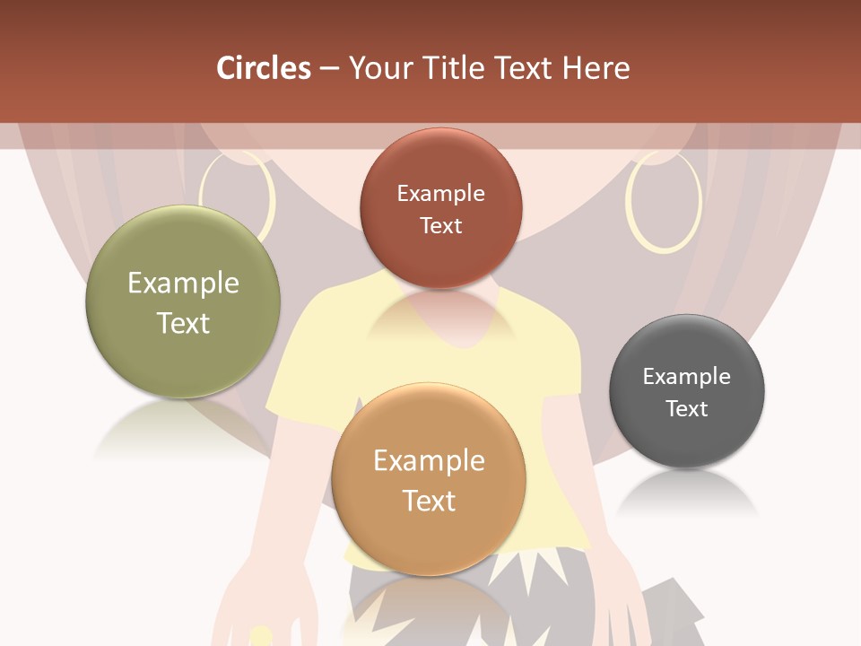 A Girl With Brown Hair Is Standing Next To A Wall PowerPoint Template