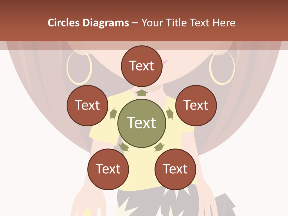 A Girl With Brown Hair Is Standing Next To A Wall PowerPoint Template