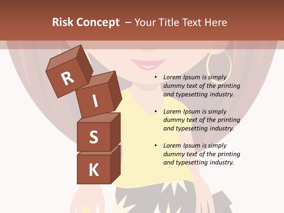 A Girl With Brown Hair Is Standing Next To A Wall PowerPoint Template