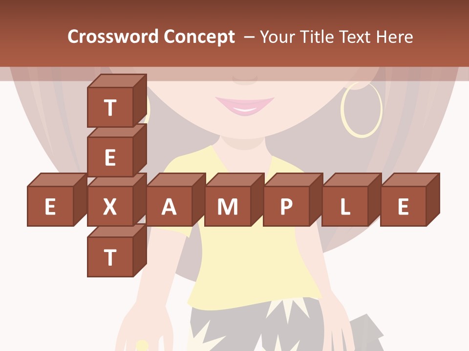 A Girl With Brown Hair Is Standing Next To A Wall PowerPoint Template