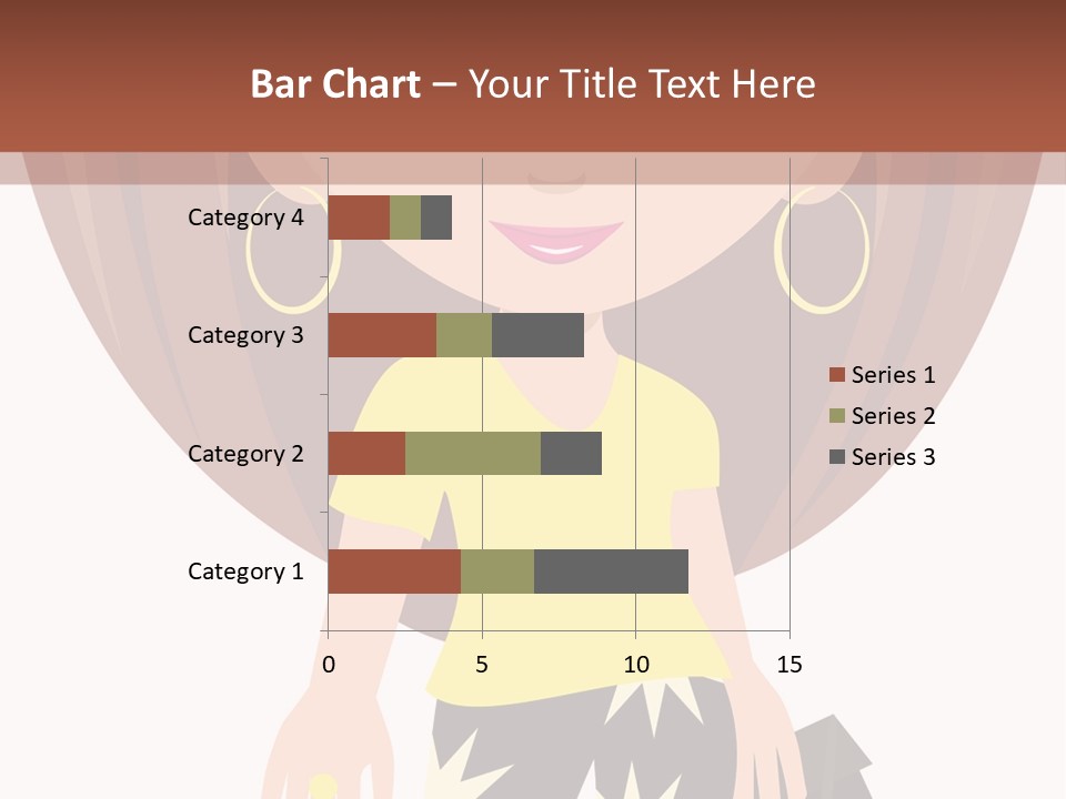 A Girl With Brown Hair Is Standing Next To A Wall PowerPoint Template