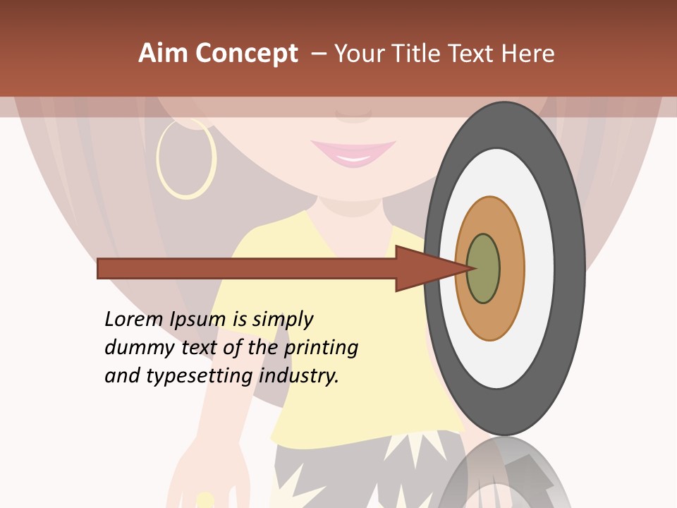 A Girl With Brown Hair Is Standing Next To A Wall PowerPoint Template