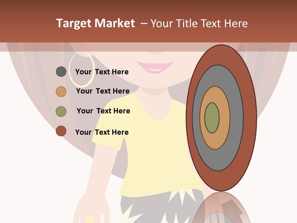 A Girl With Brown Hair Is Standing Next To A Wall PowerPoint Template