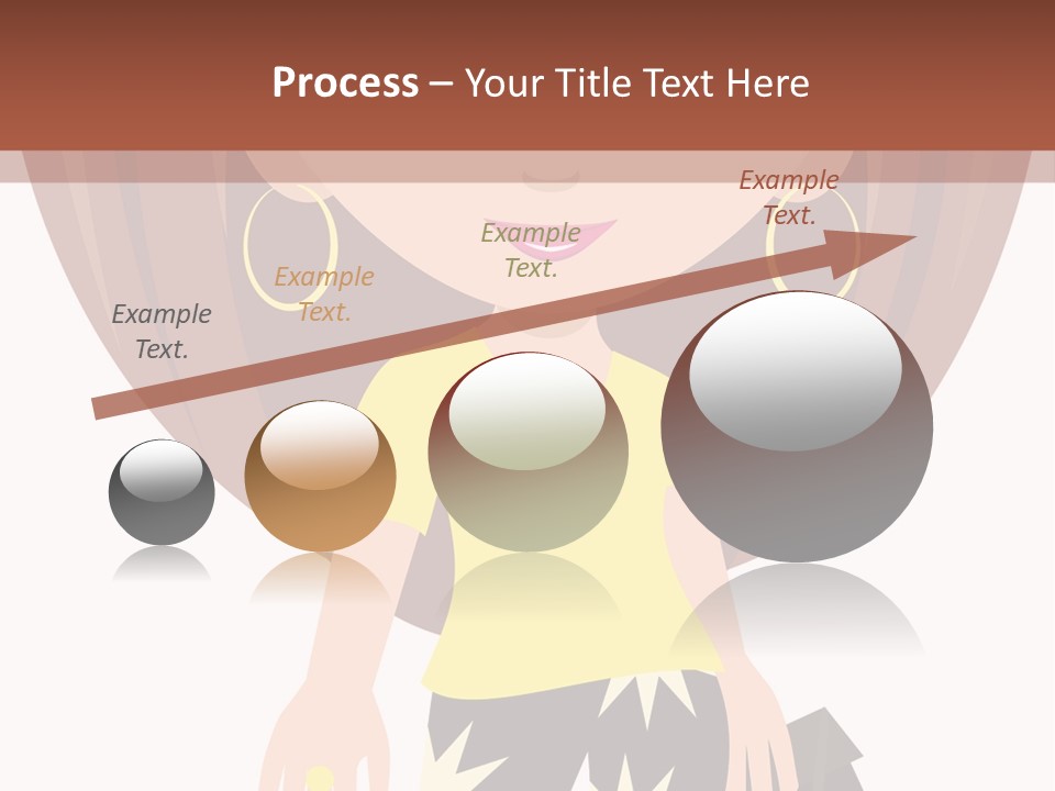 A Girl With Brown Hair Is Standing Next To A Wall PowerPoint Template