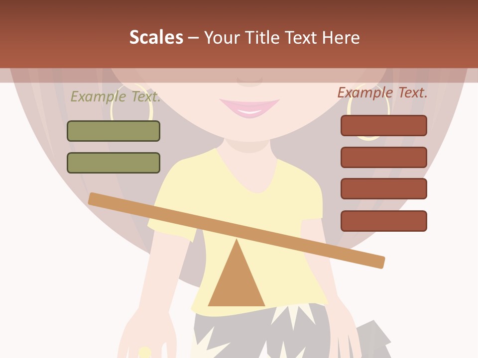 A Girl With Brown Hair Is Standing Next To A Wall PowerPoint Template