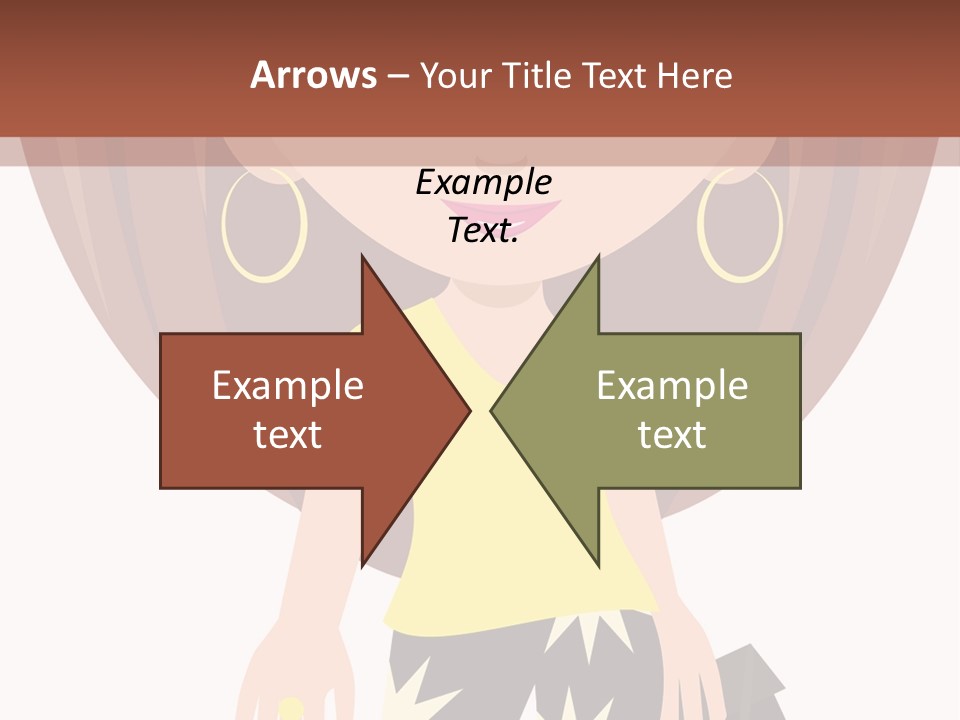 A Girl With Brown Hair Is Standing Next To A Wall PowerPoint Template